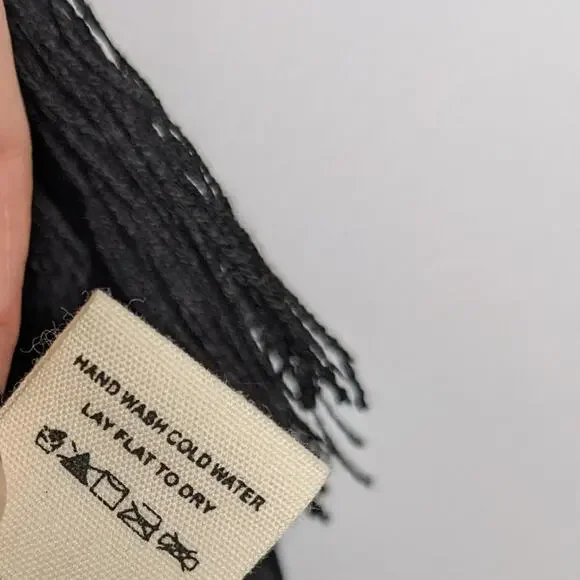 M. Rena Black Long Sleeve Fringe Cardigan Open Front Knit Size M NWT - Picture 6 of 7